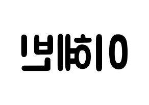 KPOP MOMOLAND(모모랜드、モモランド) 혜빈 (イ・ヘビン, ヘビン) 応援ボード、うちわ無料型紙、応援グッズ 左右反転