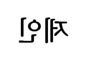 KPOP MOMOLAND(모모랜드、モモランド) 제인 (ジェイン) プリント用応援ボード型紙、うちわ型紙　韓国語/ハングル文字型紙 左右反転