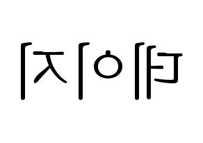 KPOP MOMOLAND(모모랜드、モモランド) 데이지 (デイジー) 応援ボード・うちわ　韓国語/ハングル文字型紙 左右反転