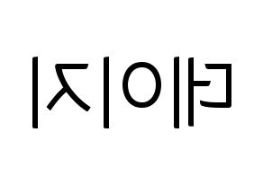 KPOP MOMOLAND(모모랜드、モモランド) 데이지 (デイジー) コンサート用　応援ボード・うちわ　韓国語/ハングル文字型紙 左右反転