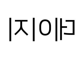 KPOP MOMOLAND(모모랜드、モモランド) 데이지 (デイジー) プリント用応援ボード型紙、うちわ型紙　韓国語/ハングル文字型紙 左右反転