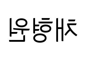 KPOP MONSTA X(몬스타엑스、モンスタ・エックス) 형원 (ヒョンウォン) コンサート用　応援ボード・うちわ　韓国語/ハングル文字型紙 左右反転
