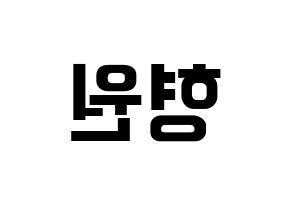KPOP MONSTA X(몬스타엑스、モンスタ・エックス) 형원 (ヒョンウォン) k-pop アイドル名前 ファンサボード 型紙 左右反転
