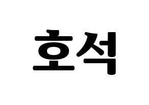 KPOP MONSTA X(몬스타엑스、モンスタ・エックス) 원호 (ウォノ) コンサート用　応援ボード・うちわ　韓国語/ハングル文字型紙 通常