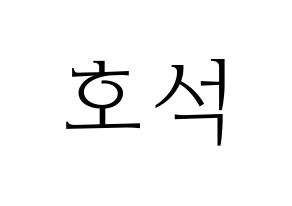 KPOP MONSTA X(몬스타엑스、モンスタ・エックス) 원호 (ウォノ) 応援ボード・うちわ　韓国語/ハングル文字型紙 通常