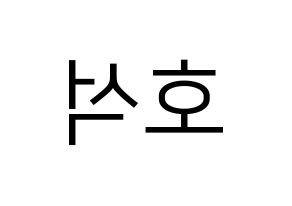 KPOP MONSTA X(몬스타엑스、モンスタ・エックス) 원호 (ウォノ) プリント用応援ボード型紙、うちわ型紙　韓国語/ハングル文字型紙 左右反転