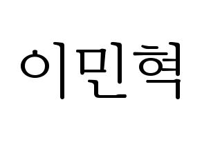 KPOP MONSTA X(몬스타엑스、モンスタ・エックス) 민혁 (ミニョク) 応援ボード・うちわ　韓国語/ハングル文字型紙 通常