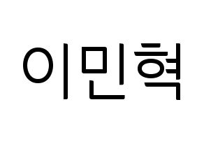 KPOP MONSTA X(몬스타엑스、モンスタ・エックス) 민혁 (ミニョク) コンサート用　応援ボード・うちわ　韓国語/ハングル文字型紙 通常