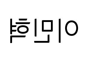 KPOP MONSTA X(몬스타엑스、モンスタ・エックス) 민혁 (ミニョク) コンサート用　応援ボード・うちわ　韓国語/ハングル文字型紙 左右反転