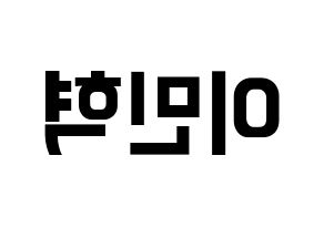 KPOP MONSTA X(몬스타엑스、モンスタ・エックス) 민혁 (ミニョク) k-pop アイドル名前 ファンサボード 型紙 左右反転