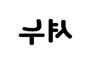 KPOP MONSTA X(몬스타엑스、モンスタ・エックス) 셔누 (ショヌ) 応援ボード・うちわ　韓国語/ハングル文字型紙 左右反転