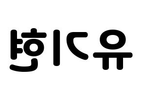 KPOP MONSTA X(몬스타엑스、モンスタ・エックス) 기현 (キヒョン) 応援ボード・うちわ　韓国語/ハングル文字型紙 左右反転