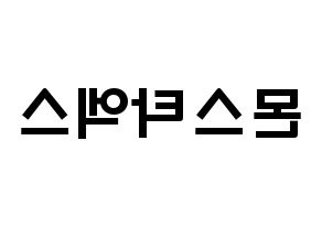KPOP歌手 MONSTA X(몬스타엑스、モンスタ・エックス) 応援ボード型紙、うちわ型紙　韓国語/ハングル文字 左右反転