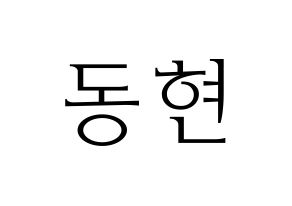 KPOP MXM(엠엑스엠、エムエックスエム) 김동현 (ドンヒョン) 応援ボード・うちわ　韓国語/ハングル文字型紙 通常