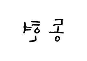 KPOP MXM(엠엑스엠、エムエックスエム) 김동현 (ドンヒョン) 応援ボード ハングル 型紙  左右反転