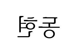 KPOP MXM(엠엑스엠、エムエックスエム) 김동현 (ドンヒョン) 応援ボード・うちわ　韓国語/ハングル文字型紙 左右反転