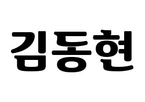 KPOP MXM(엠엑스엠、エムエックスエム) 김동현 (ドンヒョン) コンサート用　応援ボード・うちわ　韓国語/ハングル文字型紙 通常