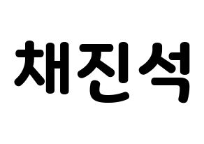KPOP MYNAME(마이네임、マイネーム) 채진 (チェジン) 応援ボード・うちわ　韓国語/ハングル文字型紙 通常