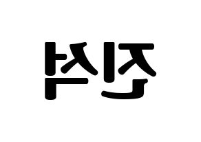 KPOP MYNAME(마이네임、マイネーム) 채진 (チェジン) コンサート用　応援ボード・うちわ　韓国語/ハングル文字型紙 左右反転