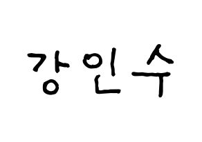 KPOP MYNAME(마이네임、マイネーム) 인수 (インス) k-pop アイドル名前 ファンサボード 型紙 通常