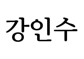 KPOP MYNAME(마이네임、マイネーム) 인수 (インス) プリント用応援ボード型紙、うちわ型紙　韓国語/ハングル文字型紙 通常