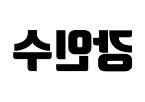 KPOP MYNAME(마이네임、マイネーム) 인수 (インス) コンサート用　応援ボード・うちわ　韓国語/ハングル文字型紙 左右反転