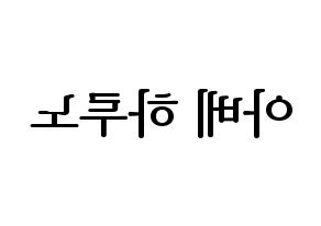 KPOP NATURE(네이처、ネイチャー) 하루 (ハル) プリント用応援ボード型紙、うちわ型紙　韓国語/ハングル文字型紙 左右反転