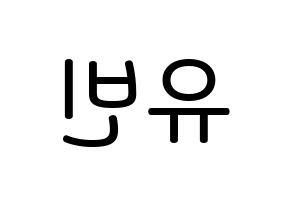 KPOP NATURE(네이처、ネイチャー) 채빈 (チェ・ユビン, チェビン) 無料サイン会用、イベント会用応援ボード型紙 左右反転