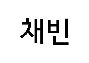 KPOP NATURE(네이처、ネイチャー) 채빈 (チェ・ユビン, チェビン) 無料サイン会用、イベント会用応援ボード型紙 通常