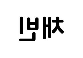 KPOP NATURE(네이처、ネイチャー) 채빈 (チェ・ユビン, チェビン) k-pop アイドル名前　ボード 言葉 左右反転