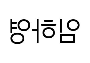 KPOP NATURE(네이처、ネイチャー) 루 (ルー) コンサート用　応援ボード・うちわ　韓国語/ハングル文字型紙 左右反転