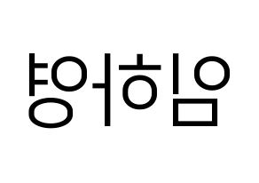 KPOP NATURE(네이처、ネイチャー) 루 (ルー) プリント用応援ボード型紙、うちわ型紙　韓国語/ハングル文字型紙 左右反転
