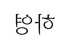 KPOP NATURE(네이처、ネイチャー) 루 (ルー) 応援ボード・うちわ　韓国語/ハングル文字型紙 左右反転