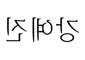 KPOP NATURE(네이처、ネイチャー) 로하 (ロハ) 応援ボード・うちわ　韓国語/ハングル文字型紙 左右反転