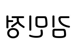 KPOP NATURE(네이처、ネイチャー) 선샤인 (キム・ミンジョン, サンシャイン) 無料サイン会用、イベント会用応援ボード型紙 左右反転