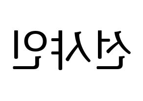 KPOP NATURE(네이처、ネイチャー) 선샤인 (サンシャイン) プリント用応援ボード型紙、うちわ型紙　韓国語/ハングル文字型紙 左右反転