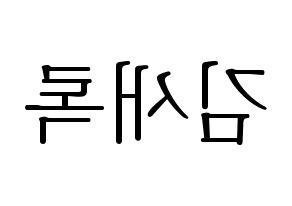 KPOP NATURE(네이처、ネイチャー) 새봄 (セボム) 応援ボード・うちわ　韓国語/ハングル文字型紙 左右反転