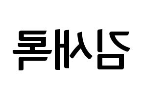 KPOP NATURE(네이처、ネイチャー) 새봄 (セボム) k-pop アイドル名前 ファンサボード 型紙 左右反転