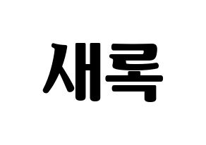 KPOP NATURE(네이처、ネイチャー) 새봄 (セボム) コンサート用　応援ボード・うちわ　韓国語/ハングル文字型紙 通常