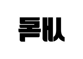 KPOP NATURE(네이처、ネイチャー) 새봄 (セボム) コンサート用　応援ボード・うちわ　韓国語/ハングル文字型紙 左右反転