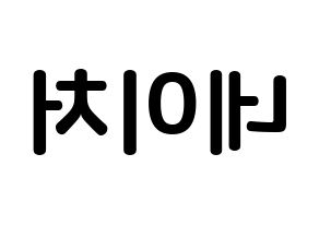 KPOP NATURE(네이처、ネイチャー) k-pop ボード ハングル表記 言葉 左右反転