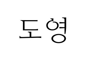 KPOP NCT(엔씨티、エヌシーティー) 도영 (ドヨン) 応援ボード・うちわ　韓国語/ハングル文字型紙 通常
