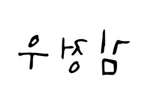 KPOP NCT(엔씨티、エヌシーティー) 정우 (ジョンウ) 応援ボード ハングル 型紙  左右反転