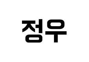 KPOP NCT(엔씨티、エヌシーティー) 정우 (ジョンウ) k-pop アイドル名前 ファンサボード 型紙 通常