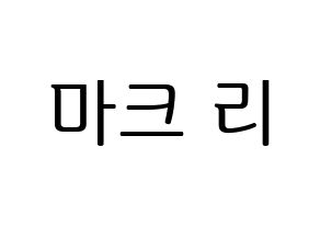 KPOP NCT(엔씨티、エヌシーティー) 마크 (マーク) プリント用応援ボード型紙、うちわ型紙　韓国語/ハングル文字型紙 通常