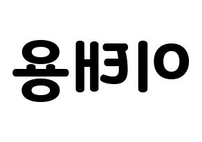 KPOP NCT(엔씨티、エヌシーティー) 태용 (テヨン) 応援ボード・うちわ　韓国語/ハングル文字型紙 左右反転