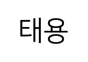 KPOP NCT(엔씨티、エヌシーティー) 태용 (テヨン) プリント用応援ボード型紙、うちわ型紙　韓国語/ハングル文字型紙 通常