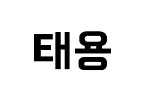 KPOP NCT(엔씨티、エヌシーティー) 태용 (テヨン) k-pop アイドル名前 ファンサボード 型紙 通常