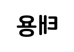 KPOP NCT(엔씨티、エヌシーティー) 태용 (イ・テヨン, テヨン) k-pop アイドル名前　ボード 言葉 左右反転