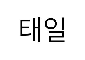 KPOP NCT(엔씨티、エヌシーティー) 태일 (テイル) プリント用応援ボード型紙、うちわ型紙　韓国語/ハングル文字型紙 通常